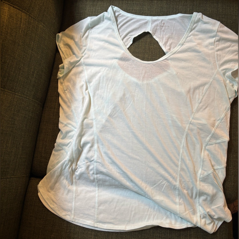 Athleta White Short Sleeve Tee